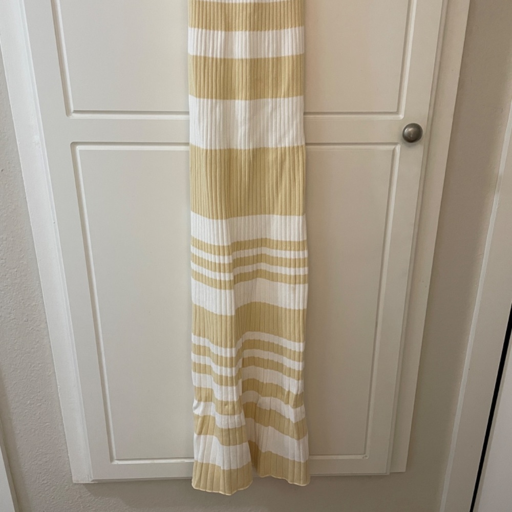 Significant Other Sage Maxi Dress Almond White Cream Stripe 2 XS Small Midi Tank - Picture 4 of 8
